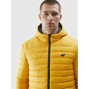 Pánska turistická bunda - 4F-DOWN JACKET-AW23TDJAM242-20S-DEEP BLACK Čierna XXL 3