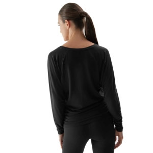 Dámske tréningové tričko s dlhým rukávom - 4F-LONGSLEEVE FNK-AW23TFLOF153-22S-ANTHRACITE Čierna XL 3