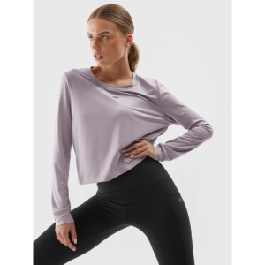 Dámske tréningové tričko s dlhým rukávom - 4F-LONGSLEEVE FNK-WAW23TFLOF187-25S-GREY Šedá XL 1
