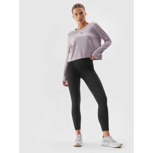 Dámske tréningové tričko s dlhým rukávom - 4F-LONGSLEEVE FNK-WAW23TFLOF187-25S-GREY Šedá XL 3