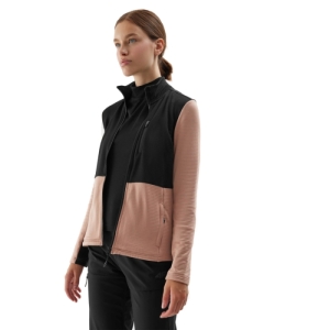 Dámska turistická mikina so zipsom - 4F-FLEECE-AW23TFLEF142-82S-LIGHT BROWN Hnedá XL 1