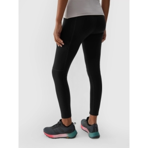 Dámske turistické zateplené legíny - 4F-TROUSERS FNK-AW23TFTRF404-20S-DEEP BLACK Čierna XL 2