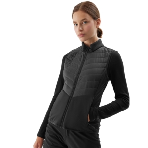 Dámska turistická vesta - 4F-VEST-AW23TVJAF048-20S-DEEP BLACK Čierna L