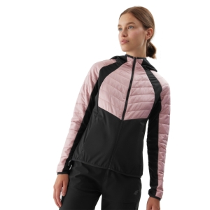 Dámska turistická bunda - 4F-TECHNICAL JACKET-AW23TTJAF349-54S-PINK Ružová L