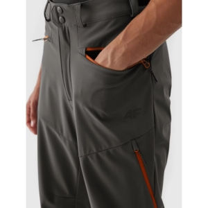 Pánske turistické nohavice - 4F-TROUSERS FNK-AW23TFTRM363-22S-ANTHRACITE Čierna XXL 3