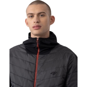 Pánska turistická bunda - 4F-TECHNICAL JACKET-AW23TTJAM310-22S-ANTHRACITE Čierna XXL 1