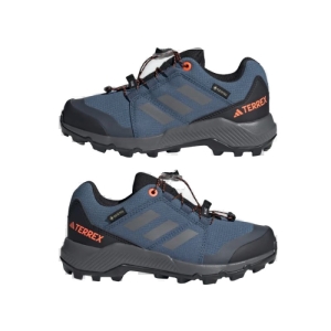 Chlapčenská nízka turistická obuv - ADIDAS-Terrex GTX Jr wonder steel/grey three/impact orange Modrá 39 1/3 4