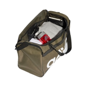 Pánska cestovná taška - ADIDAS-LINEAR DUFFEL M OLISTR/BLACK/WHITE Zelená 39L 2