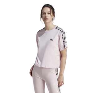 Dámske tričko s krátkym rukávom - ADIDAS-VIBAOP 3S CRO T-IL5870-clear pink/MULTICOLOR Ružová L