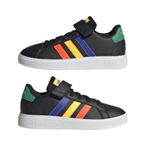 Chlapčenská rekreačná obuv - ADIDAS-GRAND COURT 2.0 EL  CBLACK/LUCBLU/COUGRN Čierna 28 1