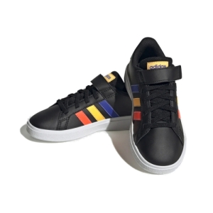 Chlapčenská rekreačná obuv - ADIDAS-GRAND COURT 2.0 EL  CBLACK/LUCBLU/COUGRN Čierna 28 2