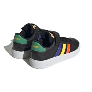 Chlapčenská rekreačná obuv - ADIDAS-GRAND COURT 2.0 EL  CBLACK/LUCBLU/COUGRN Čierna 28 3