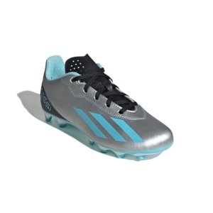 Juniorské futbalové kopačky outdoorové - ADIDAS-X CRAZYFAST MESSI 4 SILVMT/BLIBLU/CBLACK_IE4071_fg Šedá 35,5