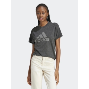 Dámske tričko s krátkym rukávom - ADIDAS-W WINRS 3.0 TEE-IM2423-black melange/grey three, Čierna XL 1