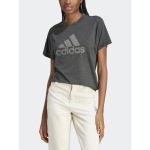 Dámske tričko s krátkym rukávom - ADIDAS-W WINRS 3.0 TEE-IM2423-black melange/grey three, Čierna XL 4
