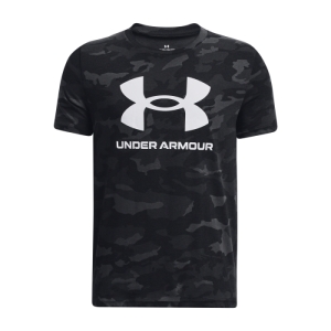 Chlapčenské tričko s krátkym rukávom - UNDER ARMOUR-UA SPORSTYLE LOGO AOP SS-BLK Čierna 149/160