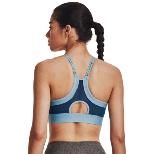 Dámska tréningová športová podprsenka - UNDER ARMOUR-Infinity Covered Low-BLU Modrá L 1