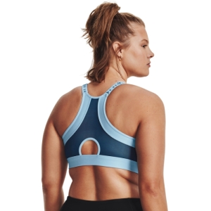 Dámska tréningová športová podprsenka - UNDER ARMOUR-Infinity Covered Low-BLU Modrá L 3