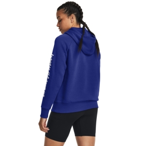Dámska zateplená tréningová mikina s kapucňou - UNDER ARMOUR-UA Rival Fleece Graphic Hdy-Royal BLU Modrá M 2