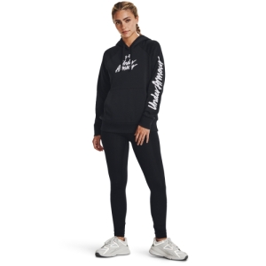 Dámska zateplená tréningová mikina s kapucňou - UNDER ARMOUR-UA Rival Fleece Graphic Hdy-BLK Čierna M 2