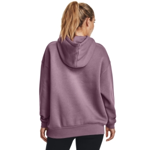 Dámska zateplená tréningová mikina s kapucňou - UNDER ARMOUR-Essential Fleece OS Hoodie-PPL Fialová S 1