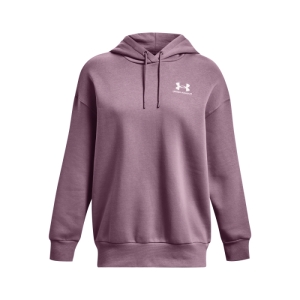 Dámska zateplená tréningová mikina s kapucňou - UNDER ARMOUR-Essential Fleece OS Hoodie-PPL Fialová S 4