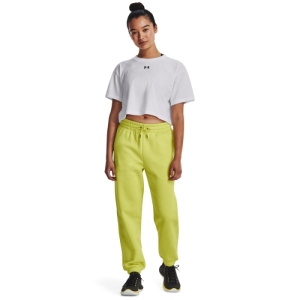 Dámske tepláky - UNDER ARMOUR-Essential Fleece Joggers-YLW Žltá M 3