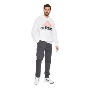 Pánska tréningová mikina s kapucňou - ADIDAS-M BL SJ HD-IJ8573-white Biela M 4