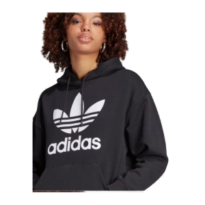 Dámska mikina s kapucňou - ADIDAS ORIGINALS-TRF HOODIE-IK4058-black Čierna L 1