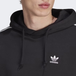 Pánska mikina s kapucňou - ADIDAS ORIGINALS-3-STRIPES HOODY-IM2088-black Čierna XL 2