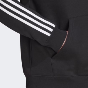 Pánska mikina s kapucňou - ADIDAS ORIGINALS-3-STRIPES HOODY-IM2088-black Čierna XL 3