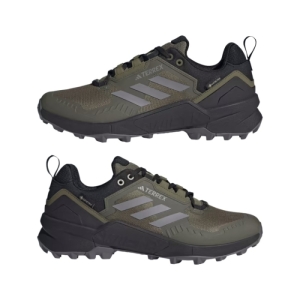 Pánska nízka turistická obuv - ADIDAS-Terrex Swift R3 GTX focus olive/grey three/core black Zelená 46 4