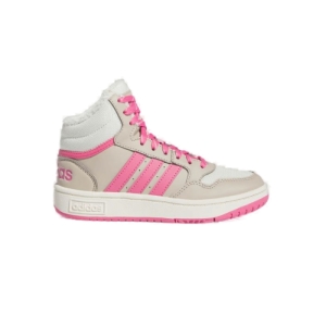 Dievčenské členkové zimné topánky - ADIDAS-Hoops 3.0 Mid K wonder beige/pink fusion/off white Béžová 40