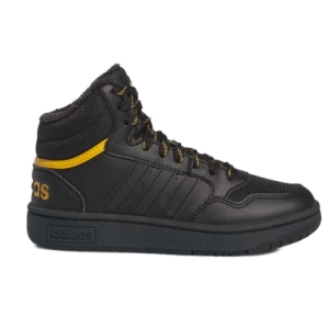 Chlapčenské členkové zimné topánky - ADIDAS-Hoops 3.0 Mid K core black/core black/preloved yellow Čierna 40