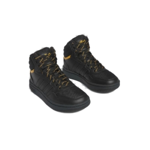Chlapčenské členkové zimné topánky - ADIDAS-Hoops 3.0 Mid K core black/core black/preloved yellow Čierna 40 3