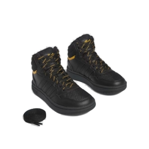 Chlapčenské členkové zimné topánky - ADIDAS-Hoops 3.0 Mid K core black/core black/preloved yellow Čierna 40 4