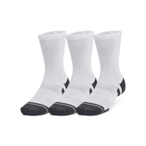 Ponožky - UNDER ARMOUR-UA Performance Tech 3 pack Crew-WHT Biela 36/41