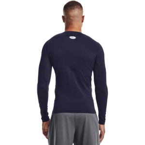 Pánske zateplené kompresné tričko s dlhým rukávom - UNDER ARMOUR-UA HG Armour Comp LS-NVY Modrá XXL 1