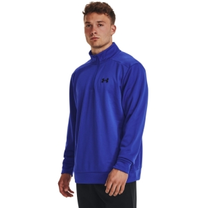 Pánska zateplená tréningová mikina s 1/2 zipsom - UNDER ARMOUR-UA Armour Fleece 1/4 Zip-BLU Modrá L