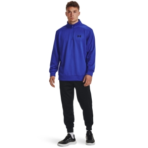 Pánska zateplená tréningová mikina s 1/2 zipsom - UNDER ARMOUR-UA Armour Fleece 1/4 Zip-BLU Modrá L 3