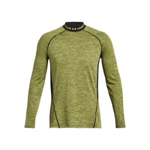 Pánske zateplené kompresné tričko s dlhým rukávom - UNDER ARMOUR-UA CG Armour Twist Mock-YLW Žltá XXL 4