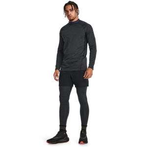 Pánske zateplené kompresné tričko s dlhým rukávom - UNDER ARMOUR-UA CG Armour Twist Mock-BLK Čierna XXL 3