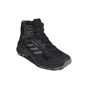 Pánska členková turistická obuv - ADIDAS-Terrex Swift R3 Mid GTX core black/grey three/solar red Čierna 46 2/3