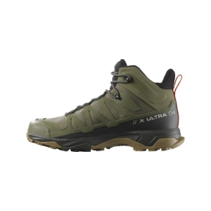 Pánska členková turistická obuv - SALOMON-X Ultra 4 Mid GTX deep lichen green/peat/kelp Zelená 46 1