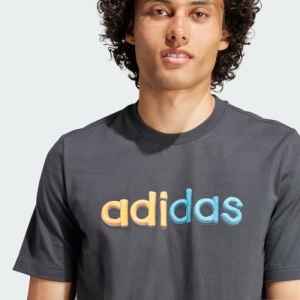 Pánske tričko s krátkym rukávom - ADIDAS-M PR LIN T-HY1344-carbon Čierna XL 4