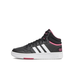 Dámska rekreačná obuv - ADIDAS-Hoops 3.0 Mid core black/cloud white/pink fusion Čierna 41 1/3 2