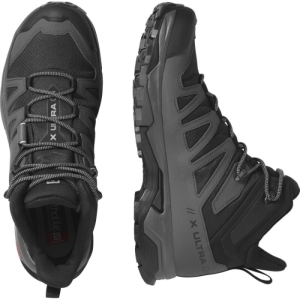 Pánska členková turistická obuv - SALOMON-X Ultra 4 M Mid GTX black/magnet/pearl blue Čierna 46 2/3 3