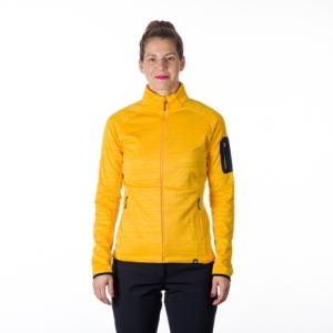 Dámska turistická mikina so zipsom - NORTHFINDER-WANDA-586-yellowmelange Žltá XL 1