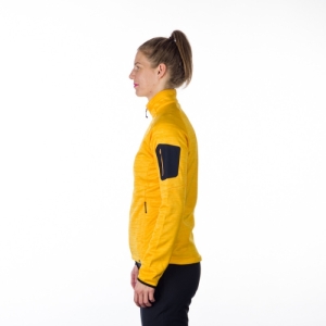 Dámska turistická mikina so zipsom - NORTHFINDER-WANDA-586-yellowmelange Žltá XL 2