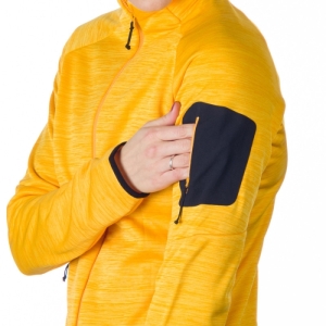 Dámska turistická mikina so zipsom - NORTHFINDER-WANDA-586-yellowmelange Žltá XL 4